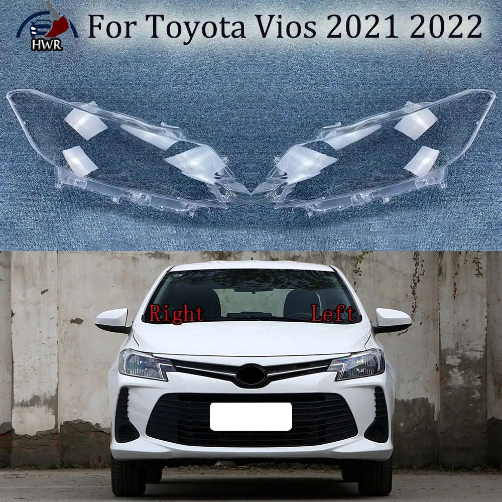 

For Toyota Vios 2021 2022 Headlamp Cover Headlight Transparent Lens Lamp Shell Masks Plexiglass Replace Original Lampshade