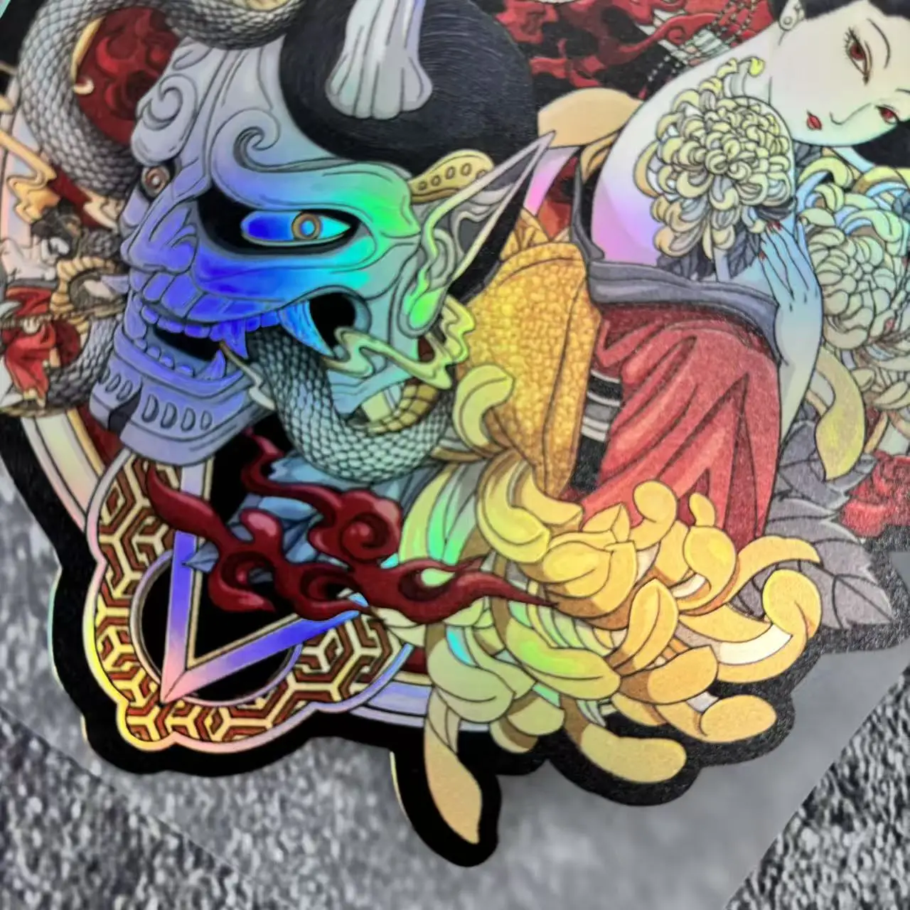 

1 шт. JDM Geisha светоотражающая виниловая наклейка для мотоцикла, аксессуар для декора мотоцикла