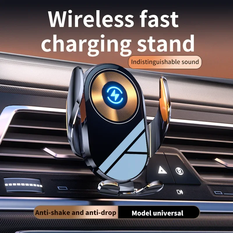 15W Fast Car Charger Auto Clamping Wireless Mobile Phone Charger with QI Function ABS Materials smart wireless car charger