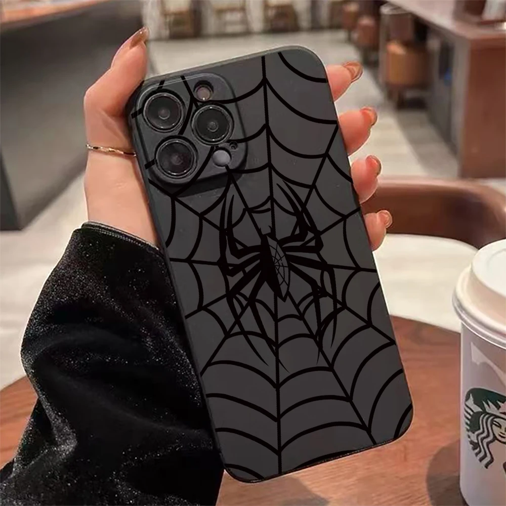 Spider Pattern Silicone Phone Case For Infinix Note 40 Pro Plus 40X 30 20 12 Hot 50 40i 30i Smart 9 8 7 Spark 30 20 30C G0 Cover