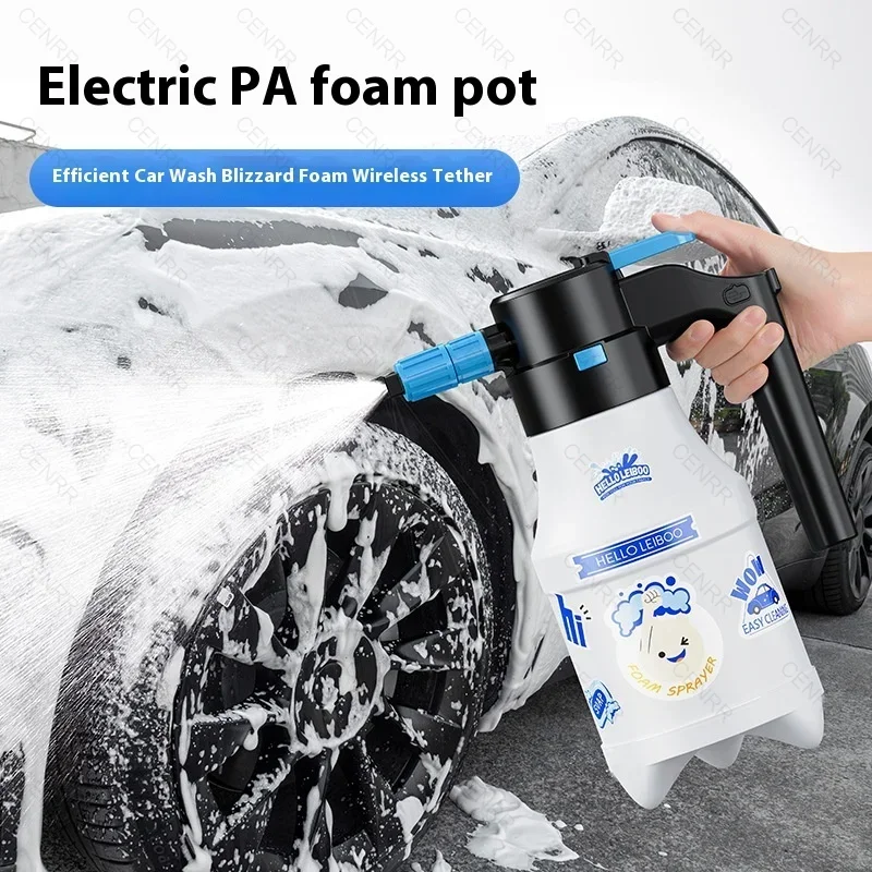 CENRR Electric Foam Sprayer Professional Handheld 2L Snow Foam lance Car Wash Sprayer Pressure relief valve Car Accessories