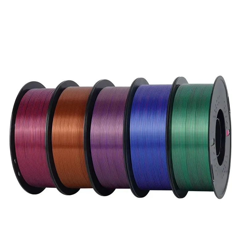 2026 hot sale KINGROON Factory Premium Silk Pla Filament 1.75mm 1KG(2.2lbs) Spool Eco-friendly 3D Printer Filament Plastic