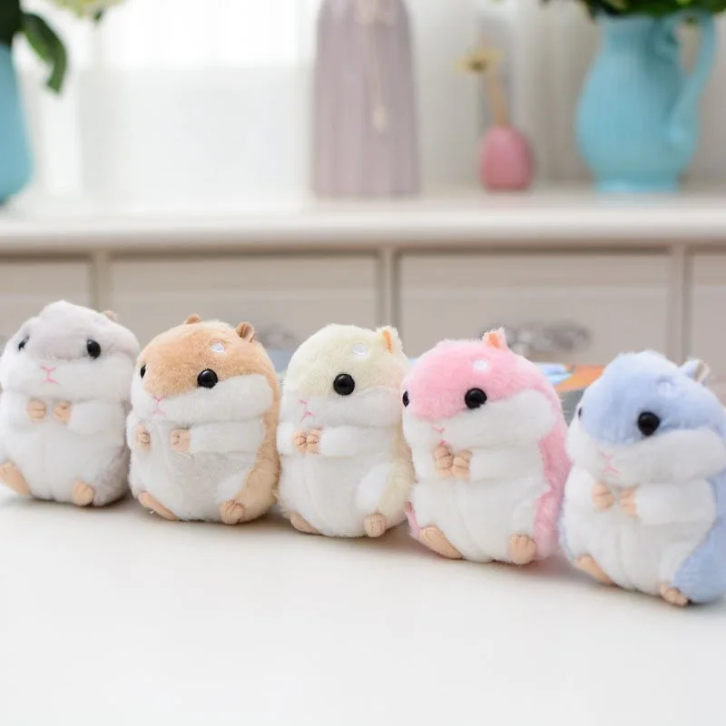 Pluizige Hamster Pop Knuffels Sleutelhanger Hanger Vrouwen Meisje Nepbont Pompom Sleutelhanger Snuisterijen Handtas Rugzak Schooltas Hanger