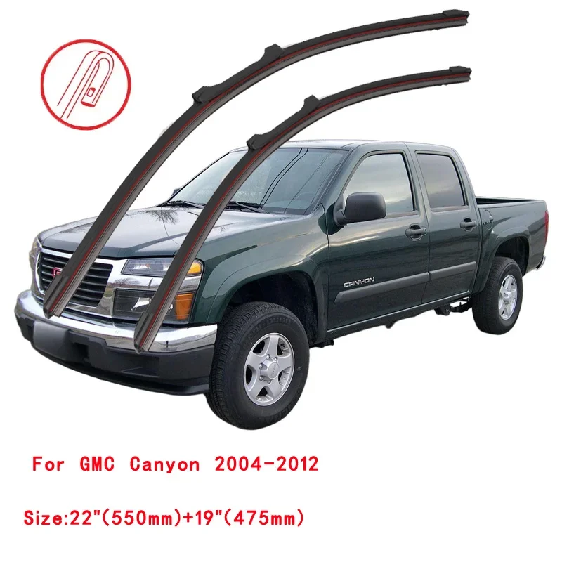 For GMC Canyon Holden Colorado RC 2004 2005 2006 2007 2008 2009 2010 2011 2012 Double Rubber Car Windshield Wiper Blades Winter