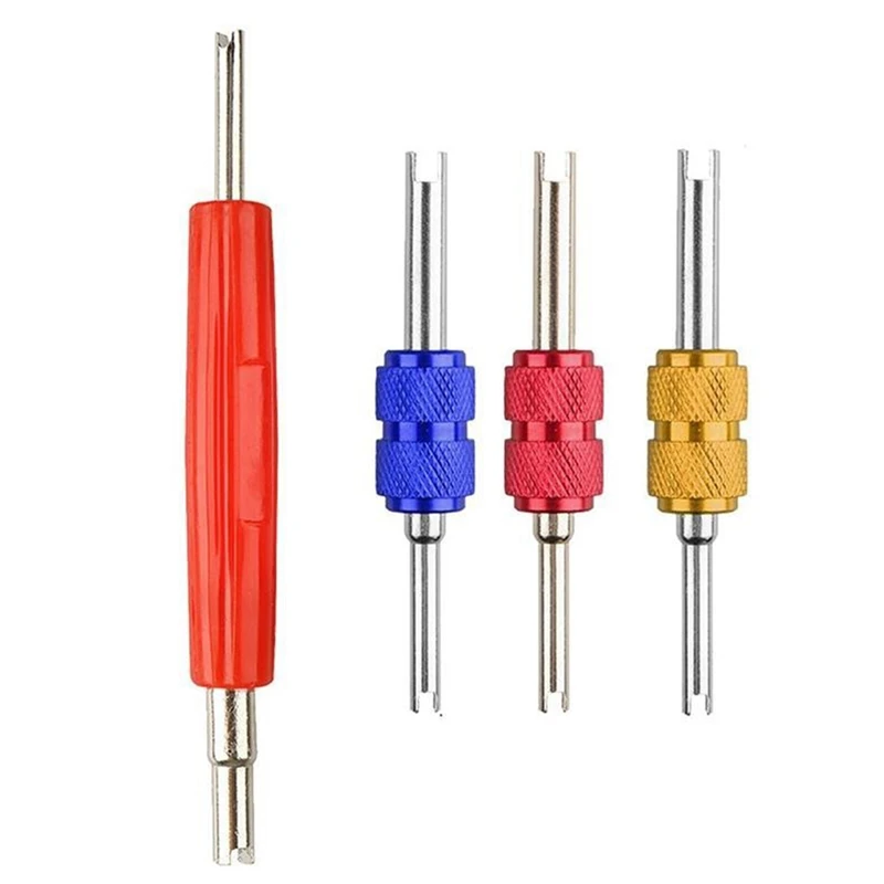 4Pcs R134 R12 A/C HVAC Air Conditioner Schrader Valve Stem Core Remover Tool (Remover Tool)