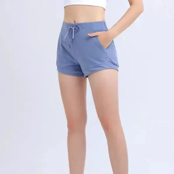 

Lemon Tummy Control Yoga Shorts Capris Women with Phone Pockets Workout Running mesh stitching 4-way Stretch fabric shorts