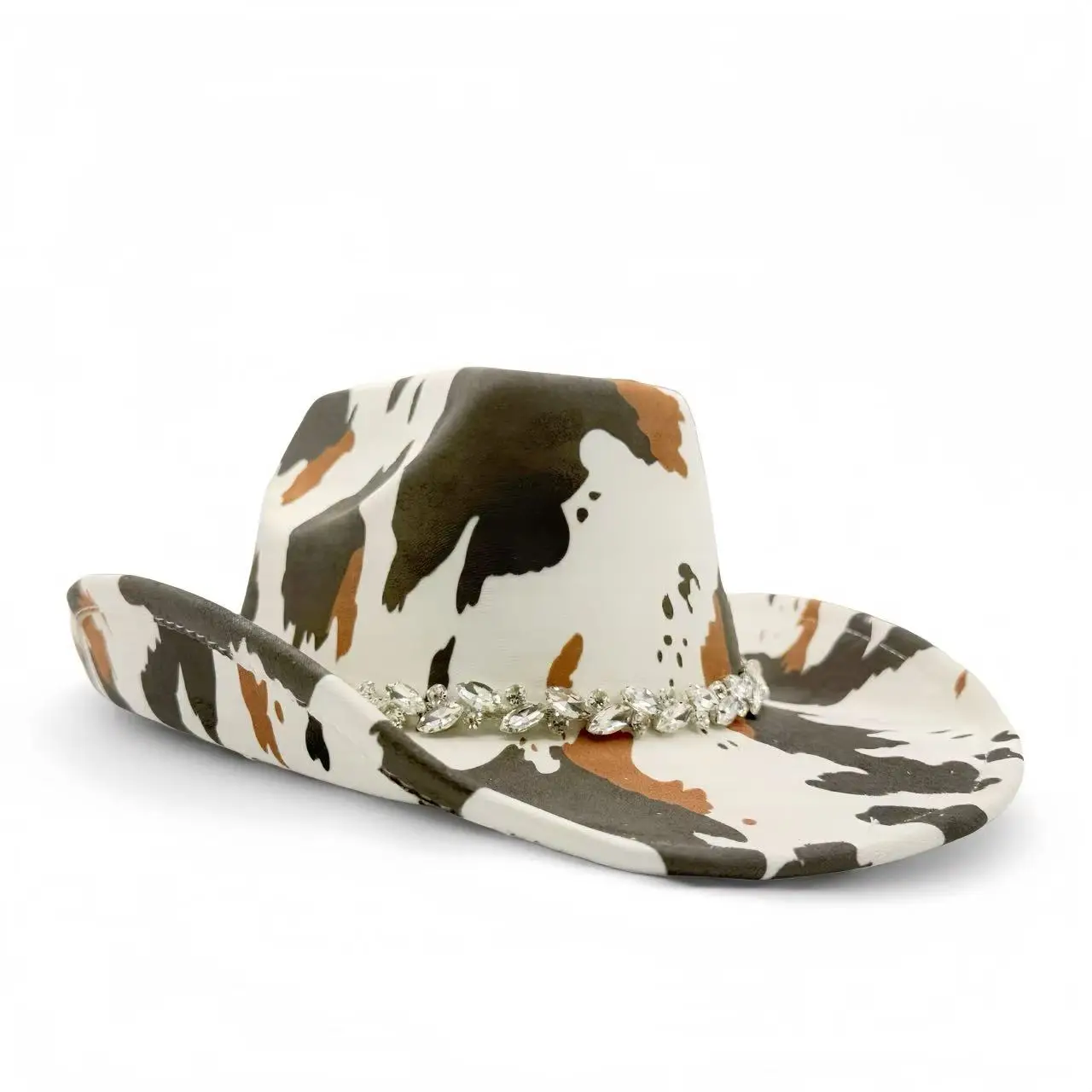 

HongLuan Glitter Costume Hat Adult & Cowboy Hats Rhinestone for Woman, Cowboy Cosplay Female Accessories & Cowgirl Cap