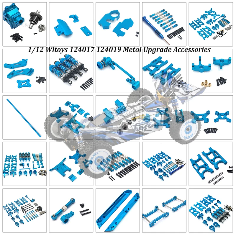 Wltoys 124017 124019 Remote Control Car Accessories Upgrade and Modification; Up and Down Swinging Arms, Pull Rods, Support Fram