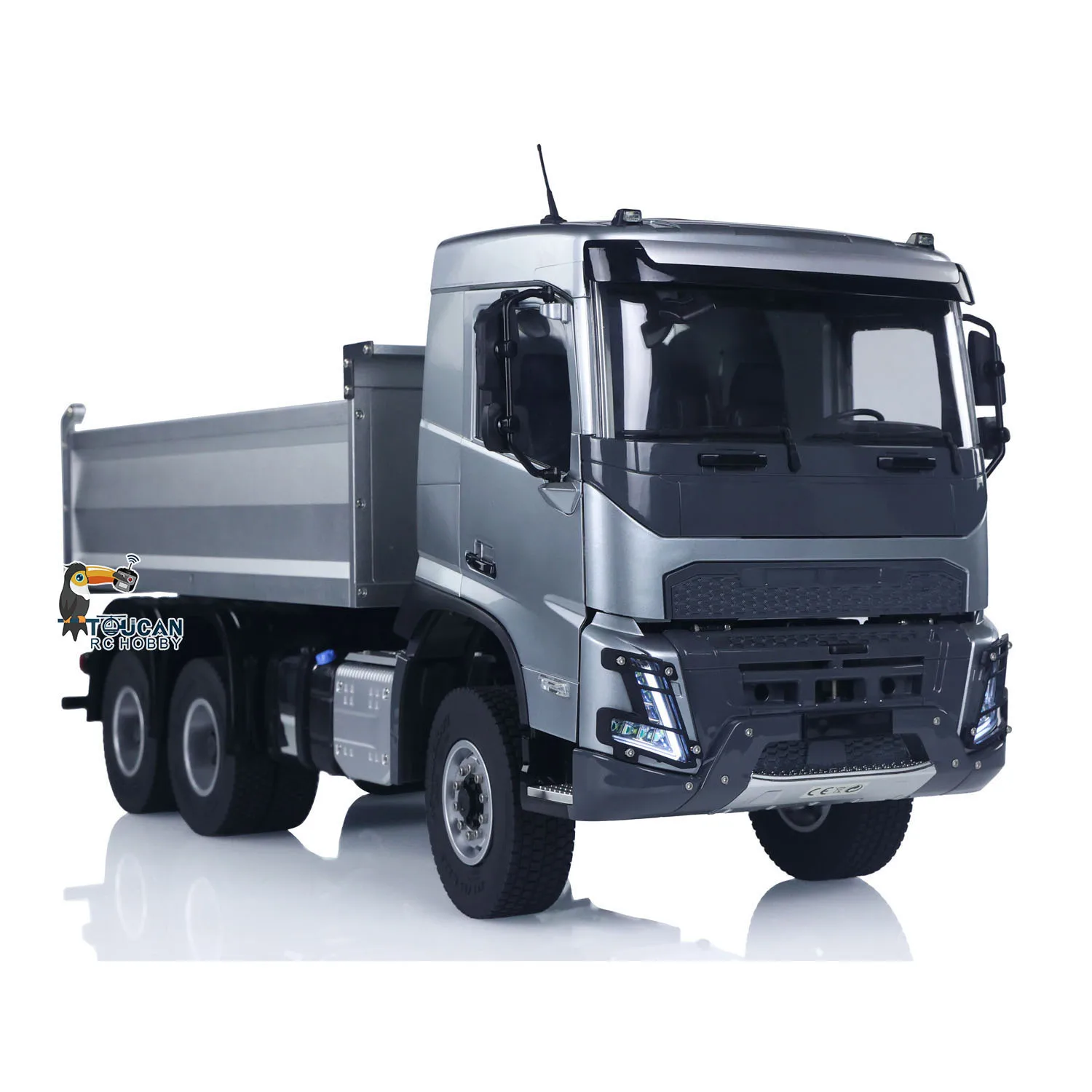 1/14 DoubleE E015 001 RC Autocarro con cassone ribaltabile RTR 6X4 Sollevamento elettrico RC ribaltabile VO Alberi di trasmissione in metallo Telaio Modello di veicolo per ragazzi