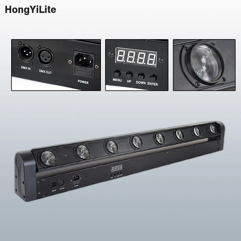 

HongYiLite 8x12 Вт RGBW светодиодный светильник с подвижной головкой DMX512 Master Slave, управление звуком для клубной сцены, вечеринки, DJ-шоу