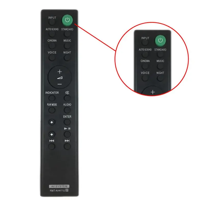 ABKN Replacement Remote Control RMT-AH411U for Sony Soundbar HT-S100F HT-SF150, 2 Pack