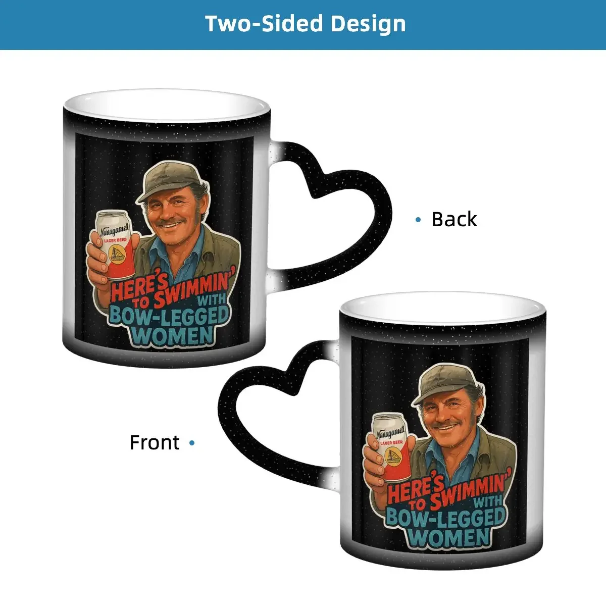 Heres To Swimmin Quint Jaws Movie Quote Mug Funny Ceramic Coffee Cups Tea Mugs Milk Cup Drinkware Gifts for Friends