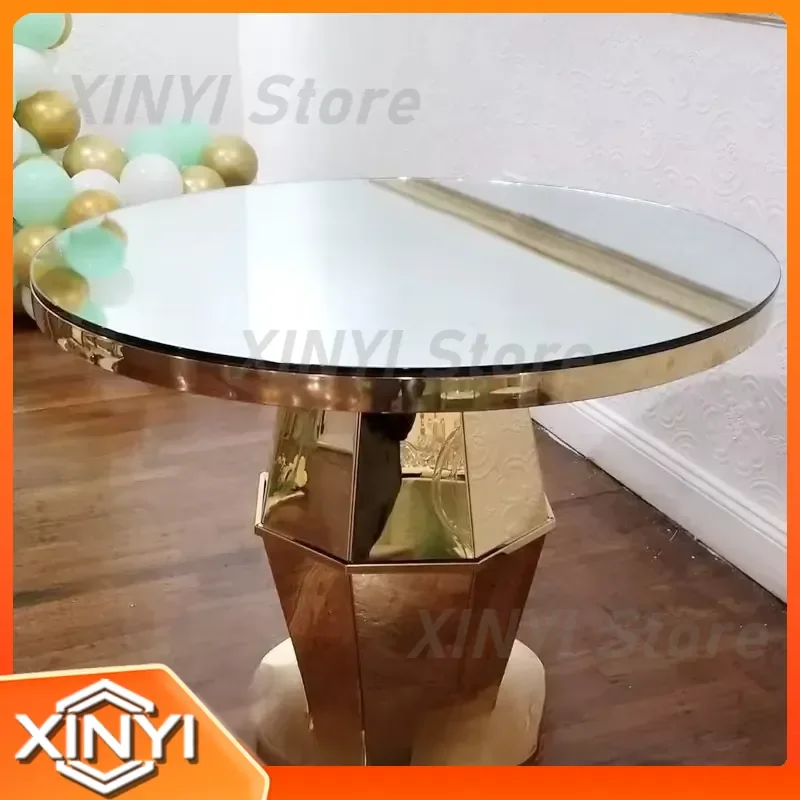 Gold Stainless Steel Cake Stand for Weddings Events Hotel Furniture Party Decor Dining Living Room Outdoor Use Table