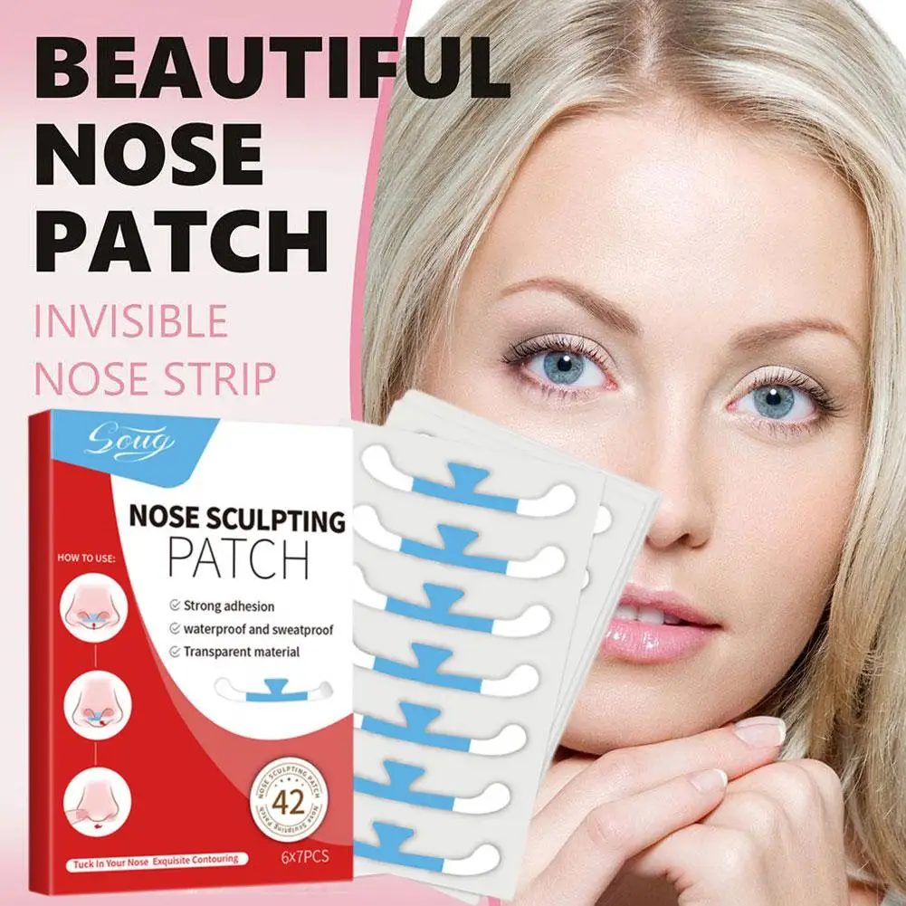 SOUG 鼻翼縮小ステッカー コスプレ専用 鼻縮小ツール 羽根状 鼻を細くする 鼻小片 見えない鼻ストリップ 薄い美鼻