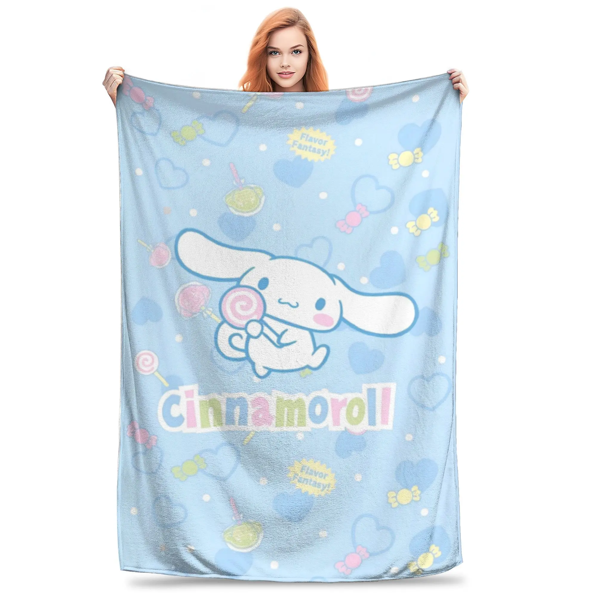 

Супермягкое одеяло Cinnamoroll Kawaii, фланелевое флисовое легкое одеяло премиум-класса, супер уютные одеяла, всесезонное использование