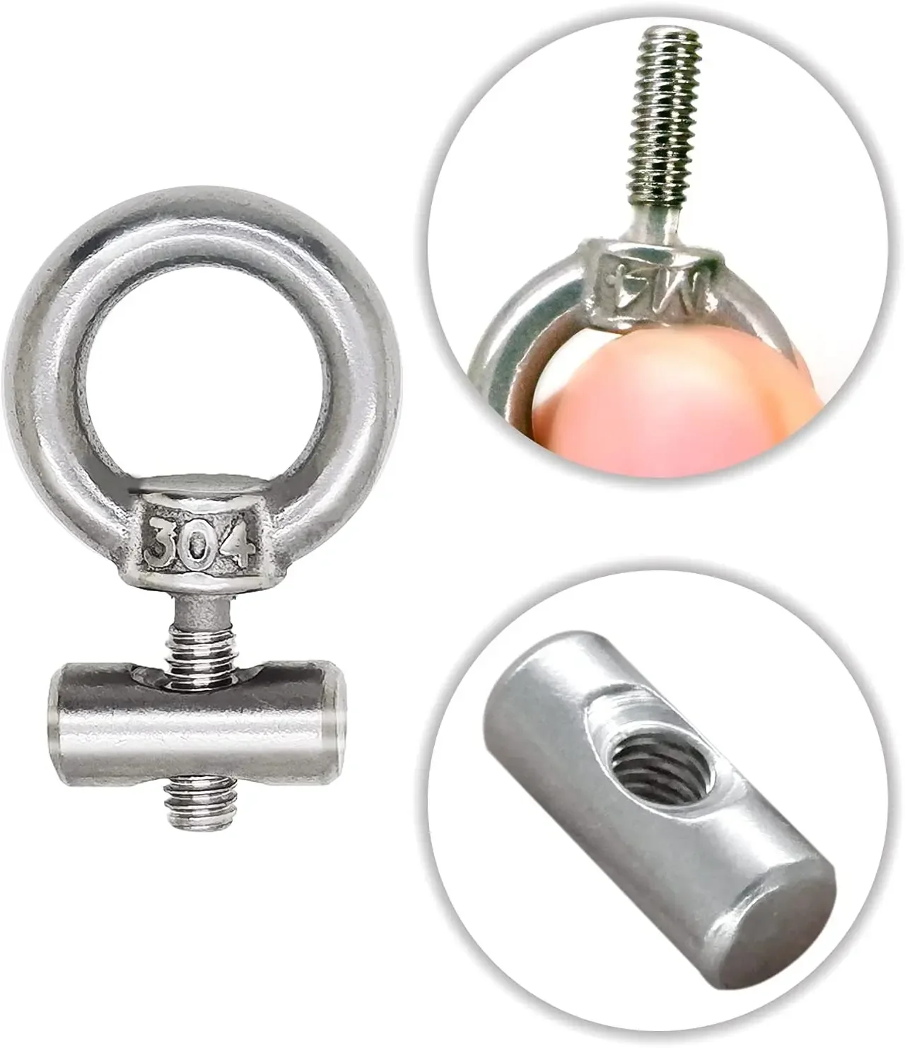 2/4set 6mm Awning Rail Stoppers with Carabiner Hooks End Stoppers Blocking Kit for Caravan Motorhome Campervan Camping Tent