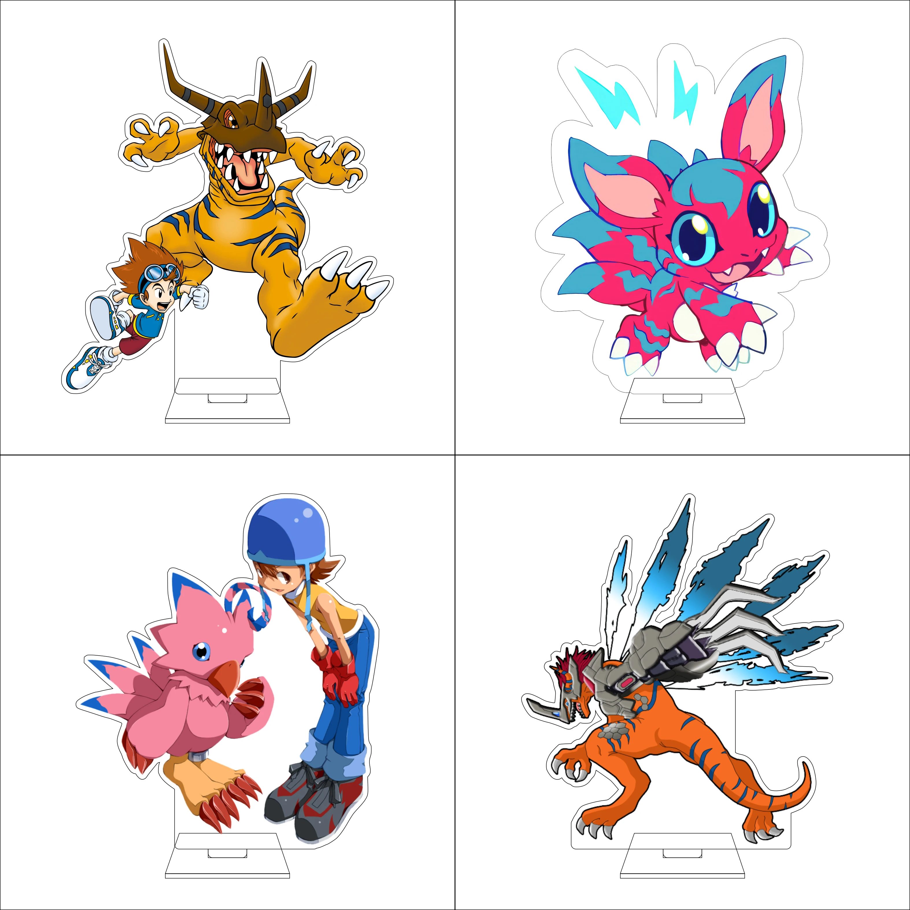 16CM Anime Digimon: Digital Monsters Cosplay Acryl-Figur Ständerplatte Agumon Taichi 'Tai' Kamiya Ornamente Geschenke