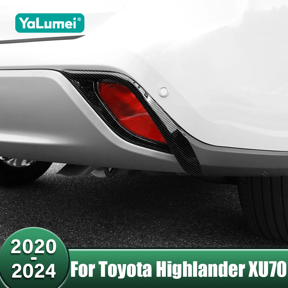 

Car Rear Fog Light Lamp Cover Trim Protector Decol Styling For Toyota Highlander XU70 Kluger 2020 2021 2022 2023 2024 Hybrid