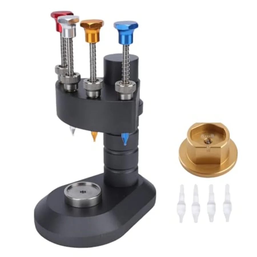 

Watch Hand Setting Tool, 4 Pin Automatic Watch Hand Presser, Professional Aluminum Watchmakers Setting Fitting Press Needles Re