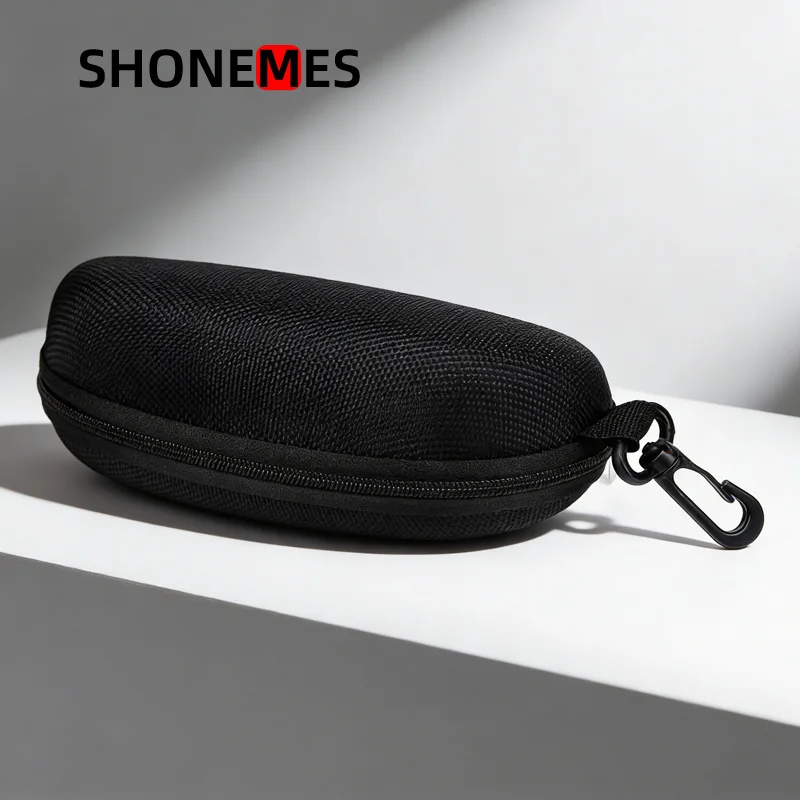 Shonemes Zipper Sunglasses Cases EVA Cover Glasses Box with Hook Lanyard Blue Black Grey Red Eyewear Case
