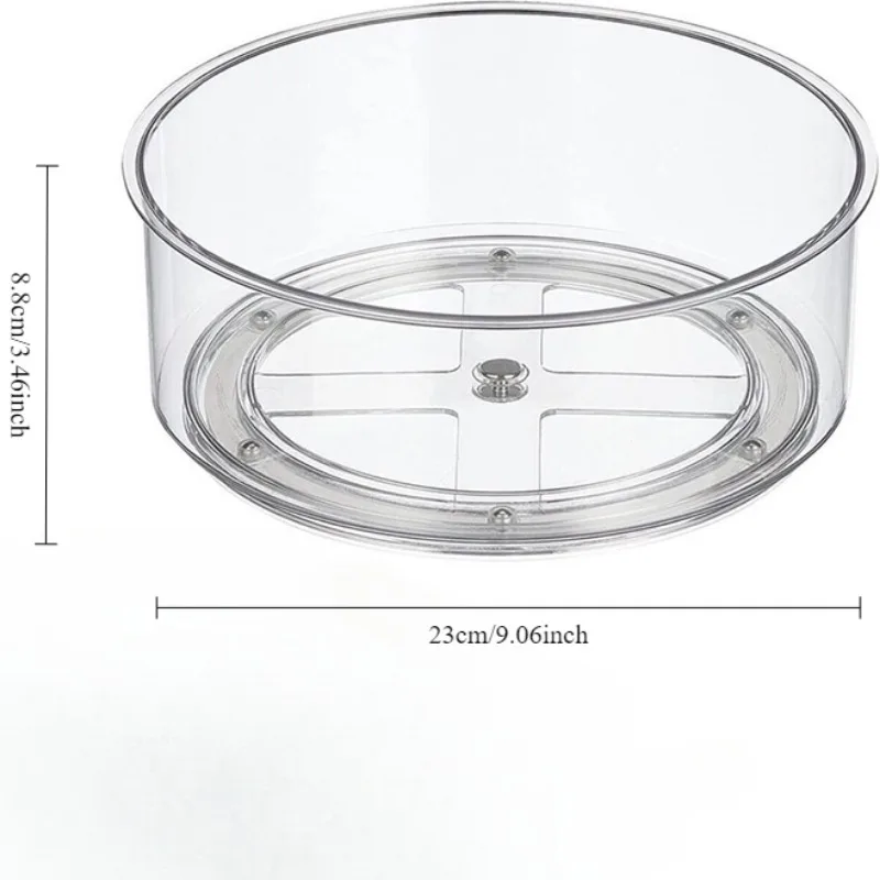 Rotating Kitchen Seasoning Organizer Holder Acrylic Cabinet Rotating Spice Rack Spinning Organizer Rotating Turntable Organizer