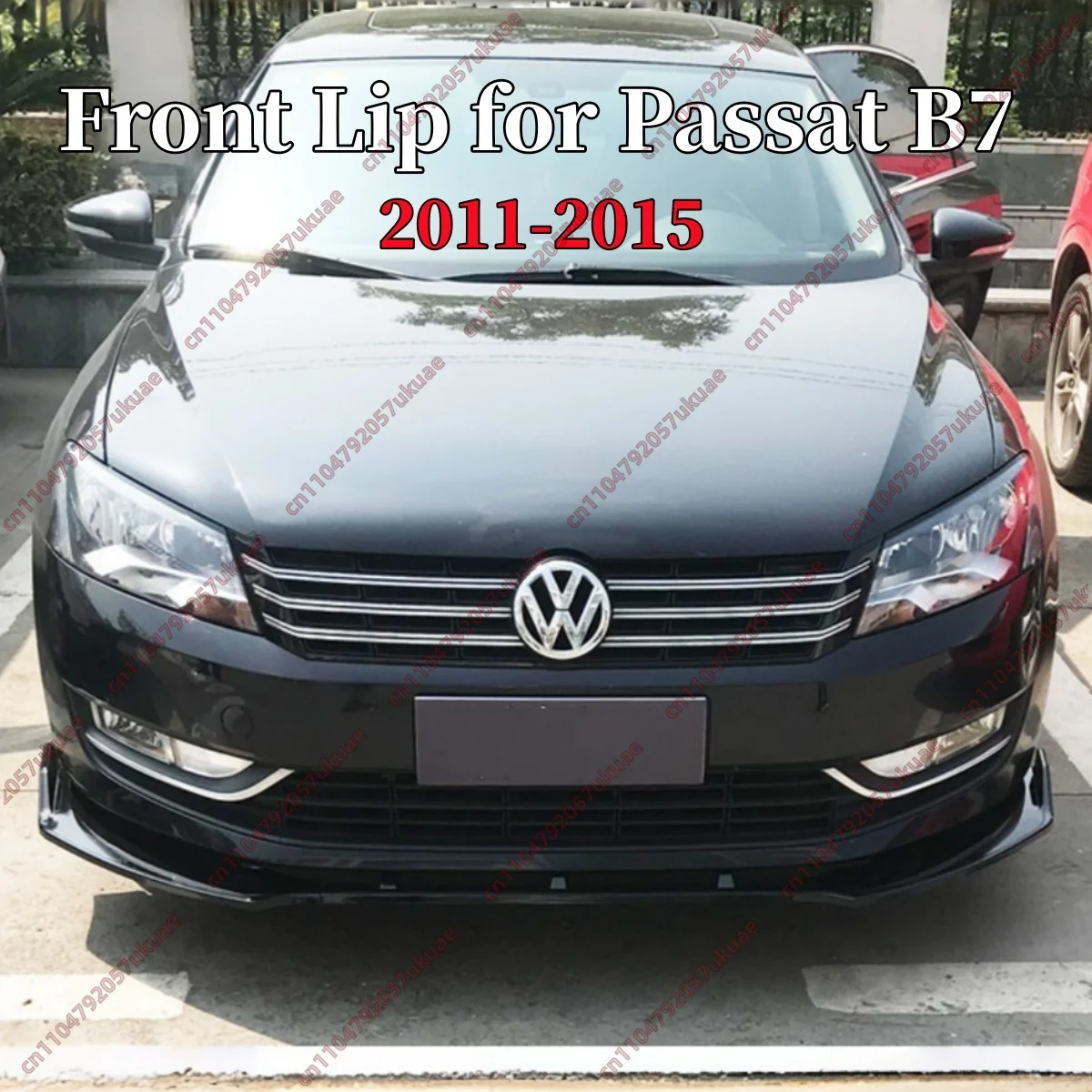 

V Style Front Bumper Lip Spoiler Splitter Diffuser For Volkswagen Passat B7 TDI TSI 2011-2015 Bodykits Auto Skirt Blade Tuning