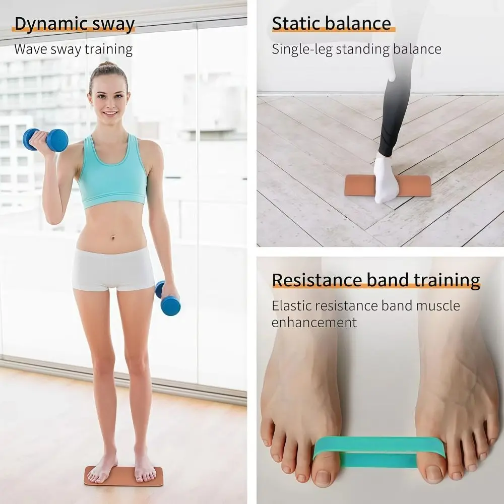 Cork Balance Board Enhanced Foot Function Semicircle Foot Strengthener Portable Ankle Stability Trainer Yoga Massage Column