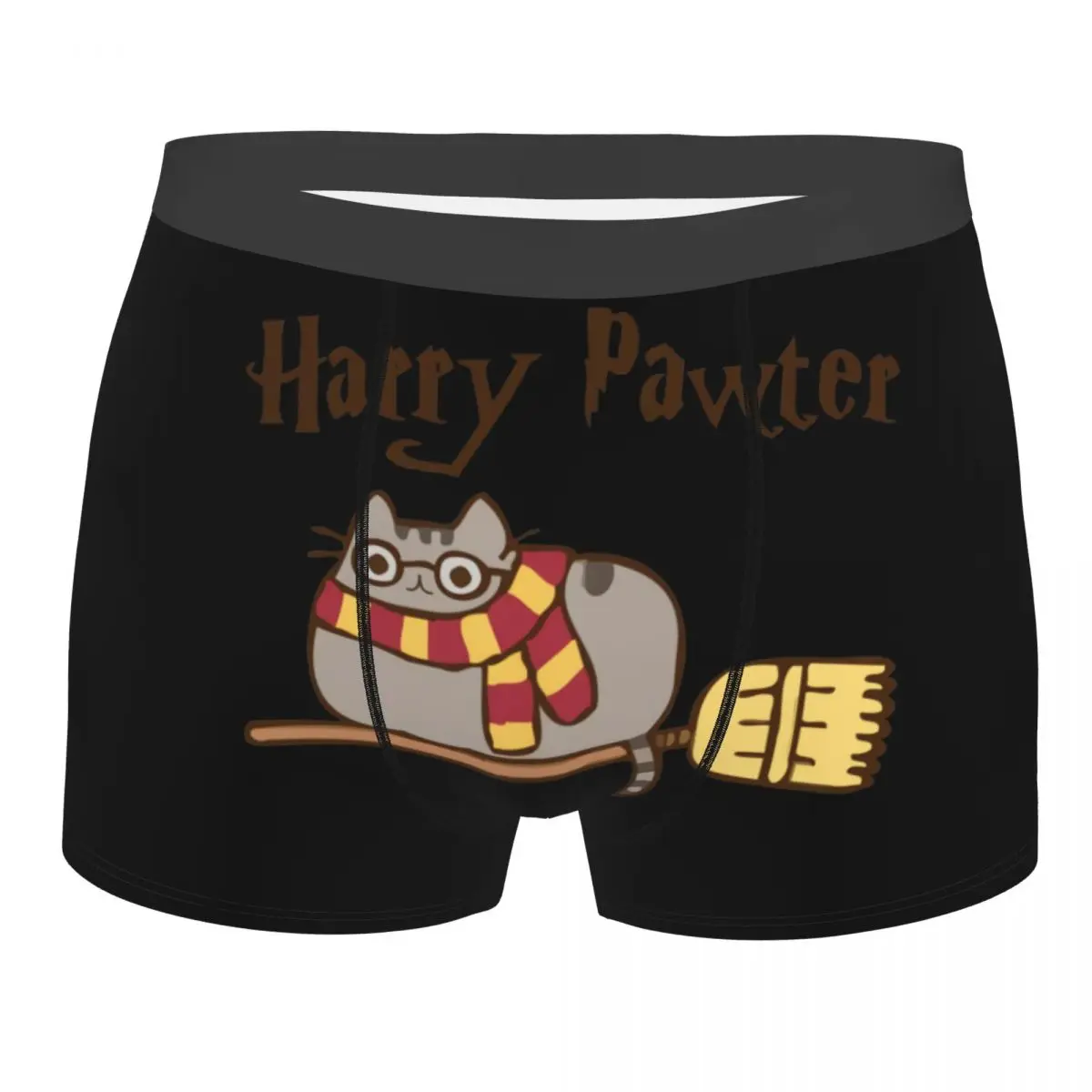 Custom Happy Pawter Pusheens Cat Boxers Shorts Men Catroon Pattern Briefs Underwear Novelty Underpants