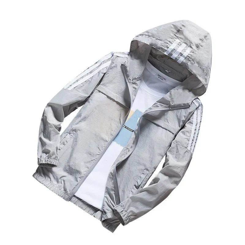 حار بيع الموسم الجديد في الهواء الطلق عارضة الرياضة أزياء الرجال الجلد سترة زوجين مطابقة خفيفة الوزن الصيف الحماية من الشمس Thr