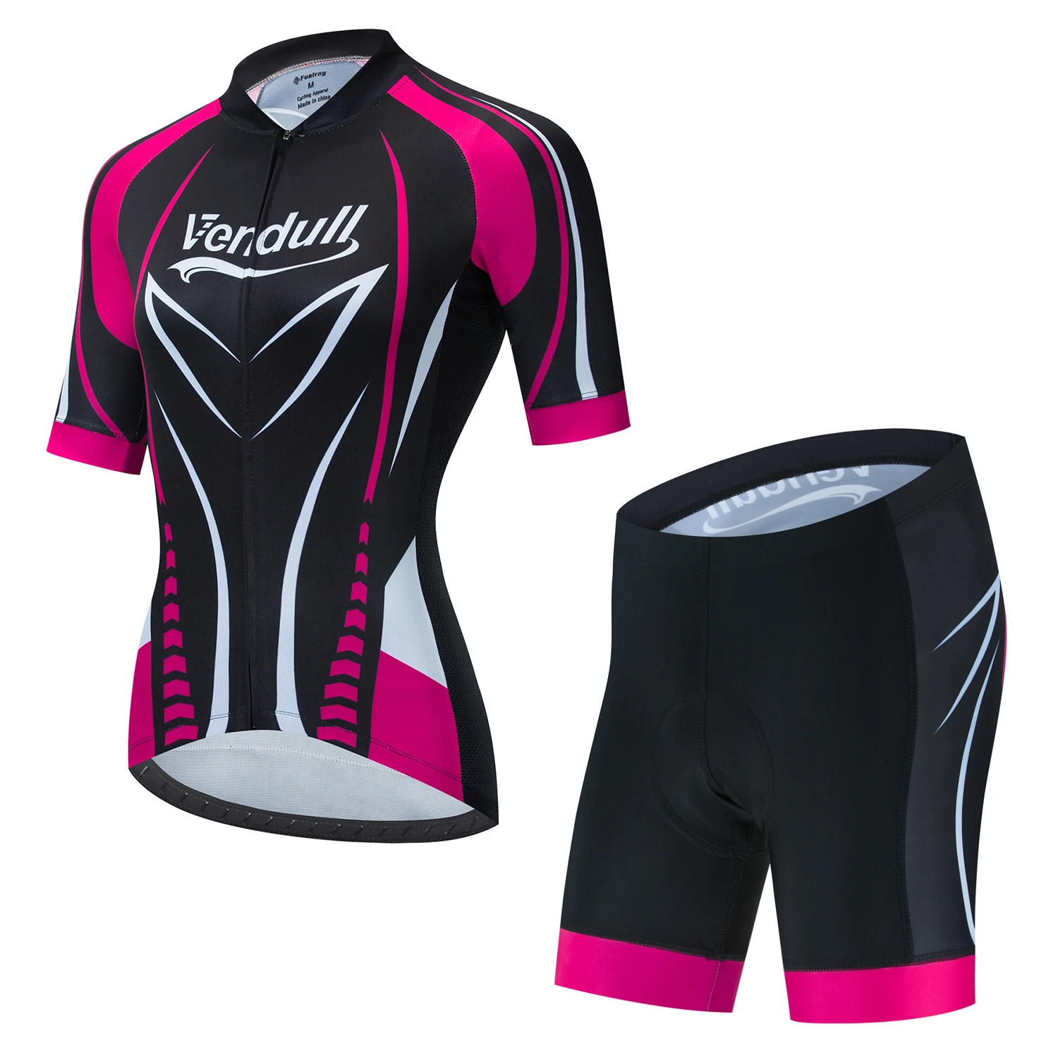 VENDULL Cycling Jersey Sets 2024 Girls Cycling Jersey Suit Women Breathable Lady Cycling Maillot Quick Dry Cycling Jersey Slim