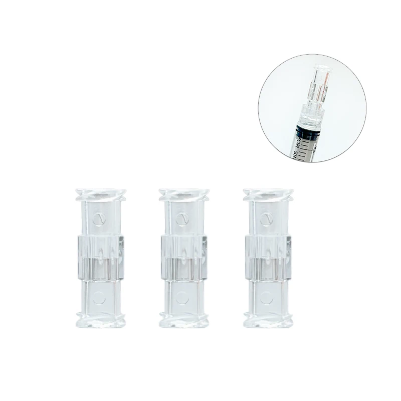 50pcs 100pcs Double Helix Luer Lock Adapter  Transparent Plastic Syringe Connector Tool Parts
