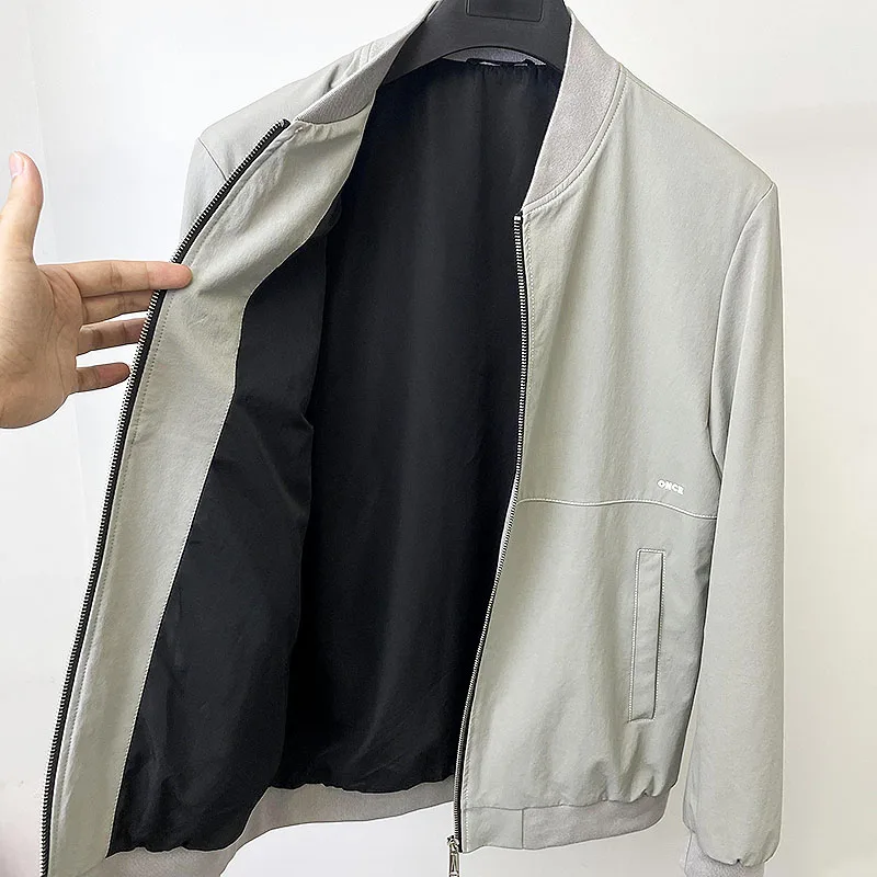 

Мужской приталенный бейсбольный воротник Jaet Busin, повседневное Новое поступление, осенняя одежда из полиэстера, длинная застежка-молния, молодежная мода