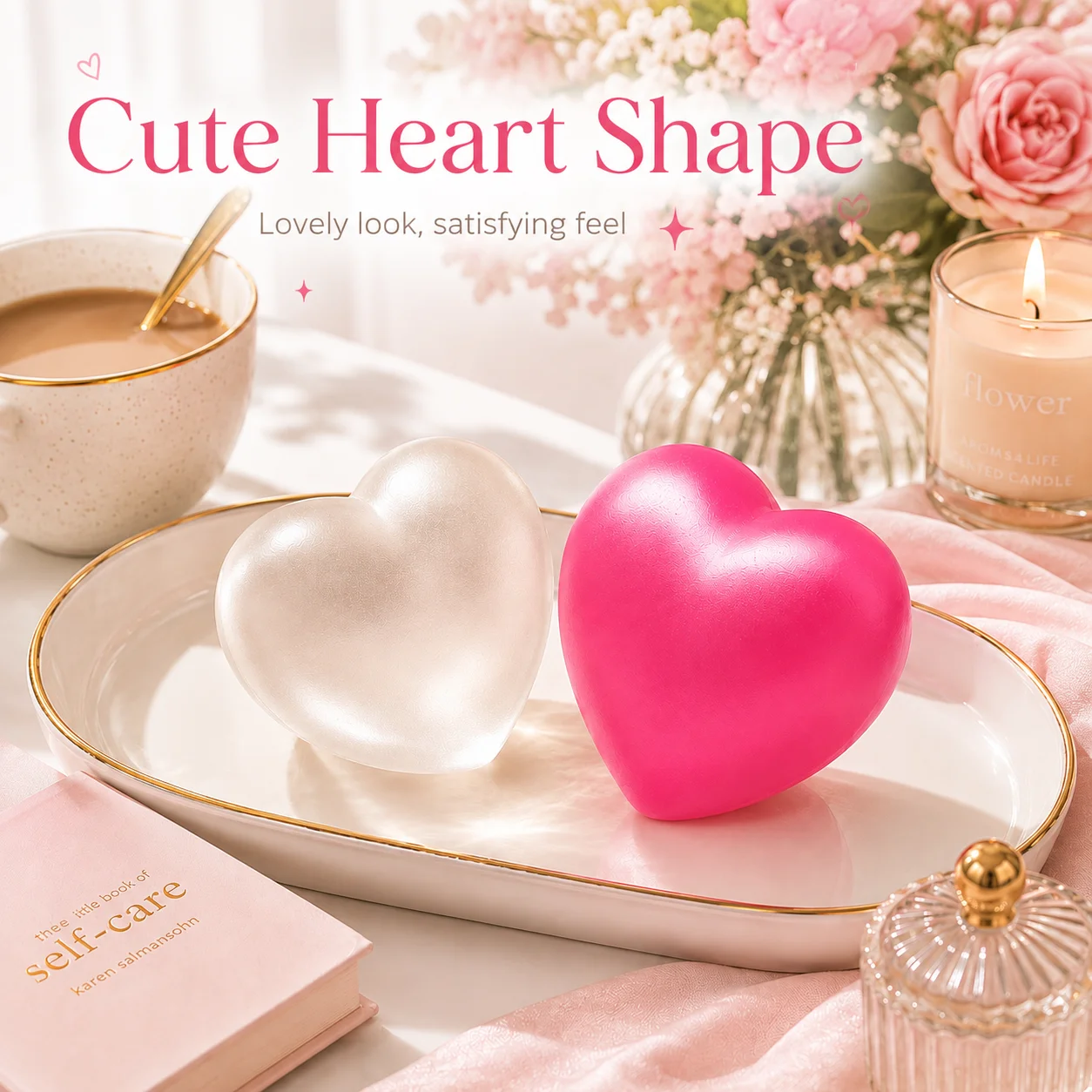 Color Changing Heart Squishy Toy Transparent Stress Relief Sensory Squeeze Toy Soft Fidget Gift for Kids Adults