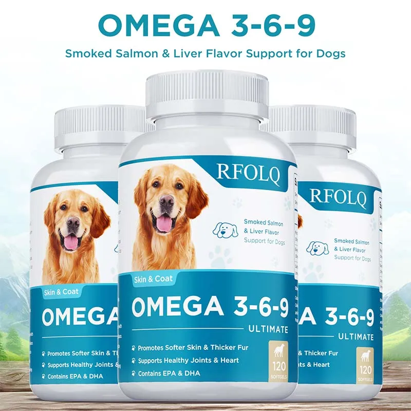 Omega 3 Fish Oil for Dogs - Relieves Itchy and Dry Skin, Reduces Hair Loss, Promotes Shinier and Smoother Hair