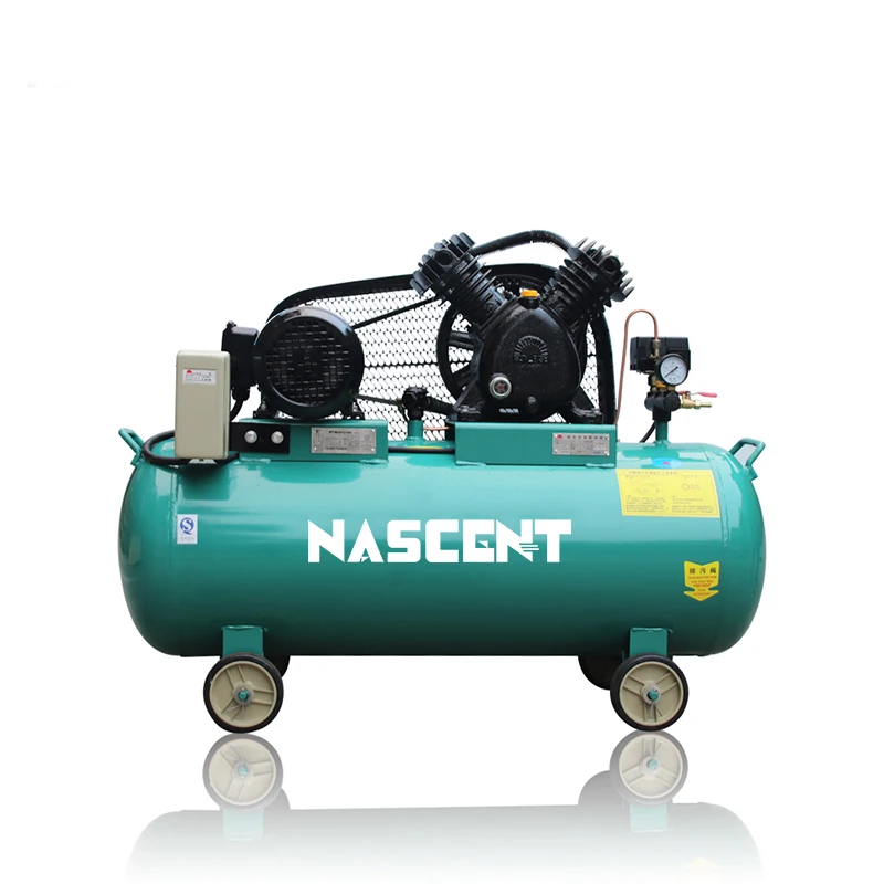 

High Quality Portable 3hp 2.2 Kw Piston Air Tank Compressors Belt Drive 100l Piston Air Compressor