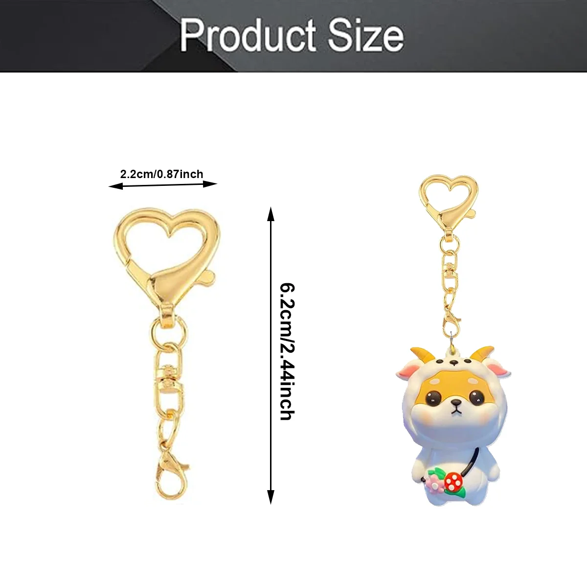 10/20/40 PCS Metal Heart-Shaped Keychain for Keychains Making Handbags Accessories Sewing Crafts Lanyards and DIY Projects Gifts