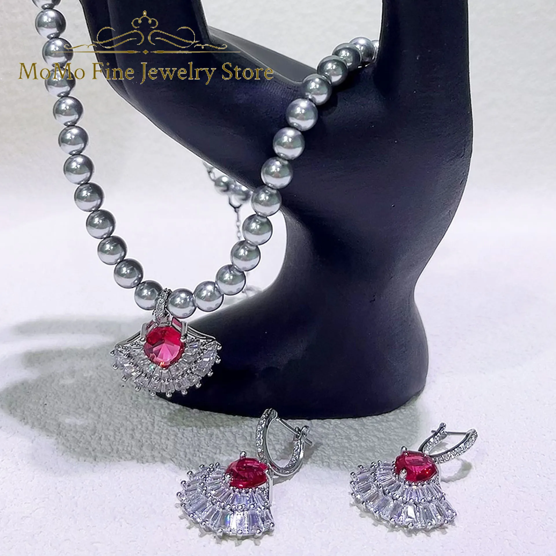 

Original 2024 Fine Jewelry Set Pearl Drop Earring Pink Charms Shell Necklace Bracelet Jewelry for Women Party Accessories