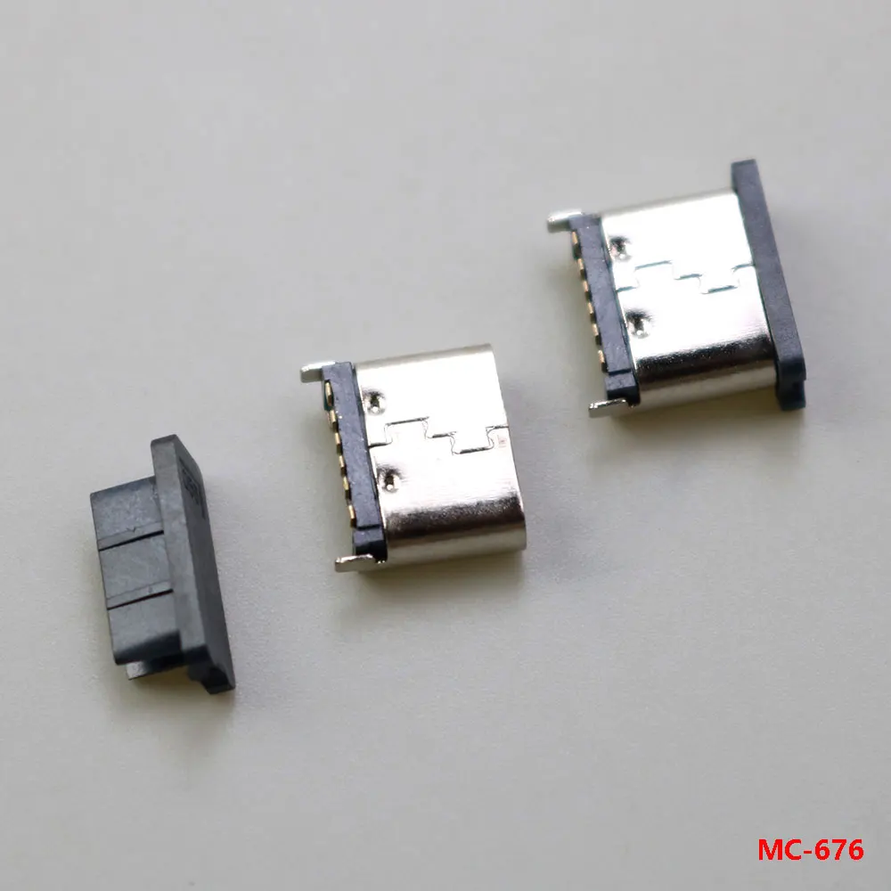 5szt 6-pinowe pionowe złącze SMT typu C USB 3.1 żeńskie SMD do projektowania PCB DIY wysokoprądowe ładowanie 6P — zdjęcie 5