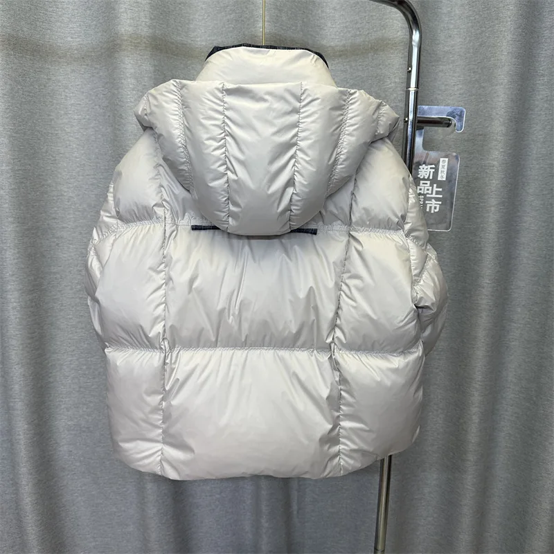 Winter nieuwe dames donsjack losse korte 90 witte eend donsjack