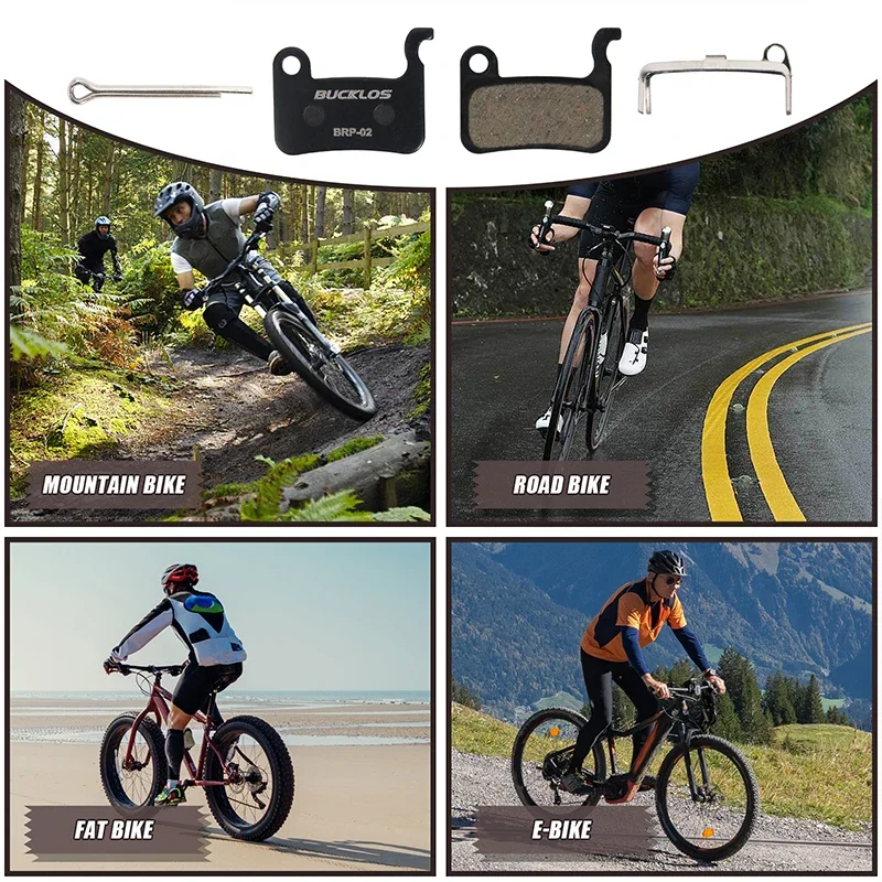 BUCKLOS Resin Brake Pads MTB Bike Hydraulic Disc Pad for SHIMANO A01S M07 M535 Durable Road Bicycle Disk Brake Pad Cycling Parts