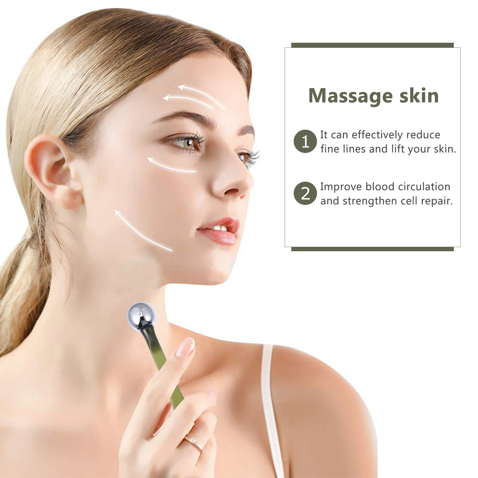 

6pcs Eye Essence Stick White Portable Massaging Rod for Anti Fatigue Eye Care Reducing Dark Circles Supplies