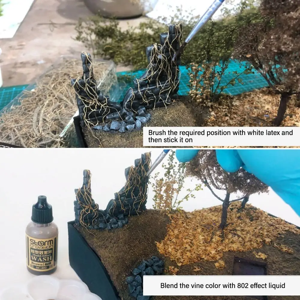 Miniature Withered Rattans Simulation Tree Vines Roots Scene Model for Micro Landscape Railway Scenery Fairy Garden Sand Table