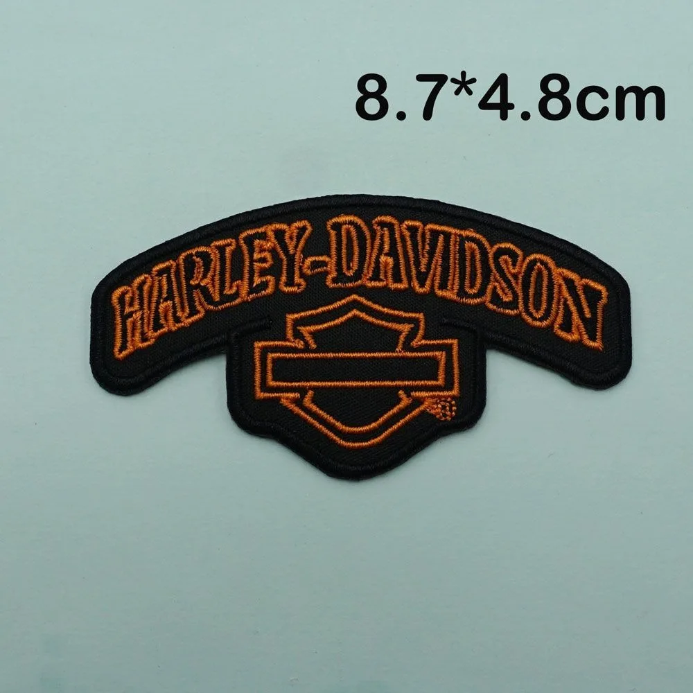 Picture 6: Motorcycle DIY Logo Embroidery Cloth Patch Leather Vest Back Patch Sewing Decoration Velcro Patch For Harley Davidson Accessory