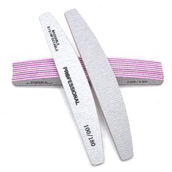 5 Pcs/Lot Boat Grey Professional Nail Files Buffer 80/100/180 UV Gel Polish Manicure Nails Accessories Kit Nail Supplies Tools