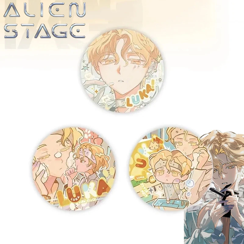 

Anime Alien Stage Luka Cosplay Badge Cute Metal Brooch Backpack Ornament Clothes 58MM Corsage Pins Jewelry Accessories