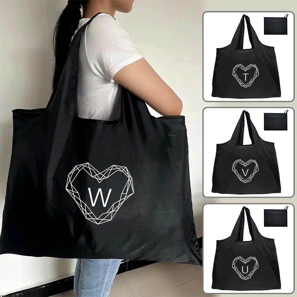 Shoulder Bag Shopping Bag Foldable Reusable Handbags Convenient Large-capacity for Travel Washable Large Tote Tote Pouch Fashion