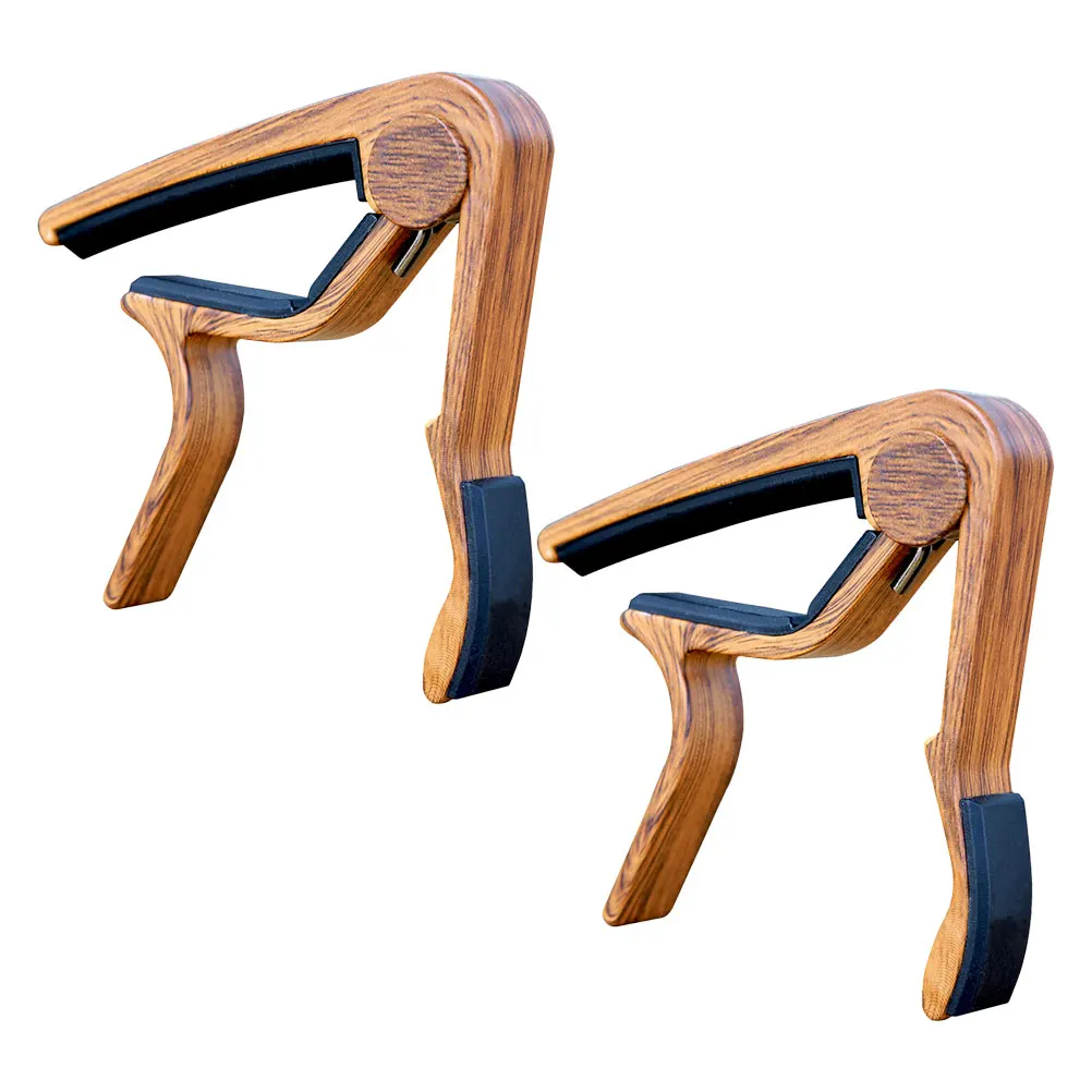 

2pcs Rosewood Pattern Guitar Capo For Acoustic Electric Classical Ukulele Mandolin Banjo Durable Aluminum Alloy Portable Capo
