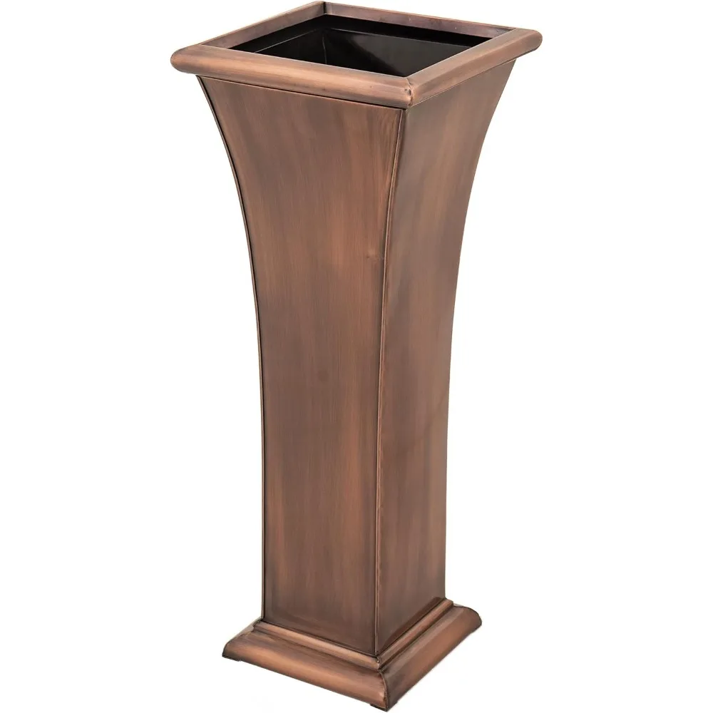 

H Potter Copper Planter Tall Indoor Outdoor Large Flower Pot for Patio Deck Garden Home Decorative Metal Vase