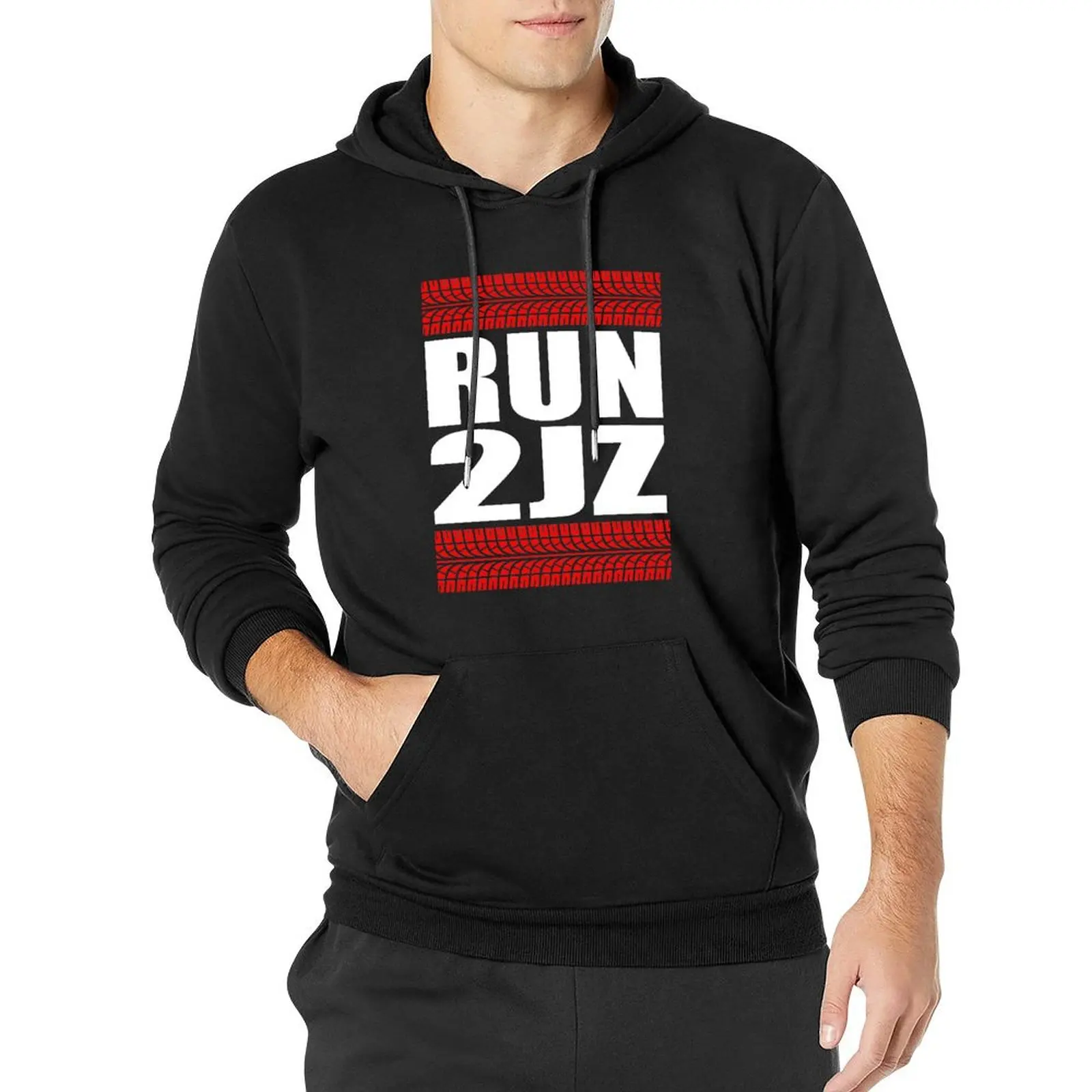 RUN 2JZ tire tread Pullover Hoodie male clothes mens designer clothes winter clothes korean style hoodie