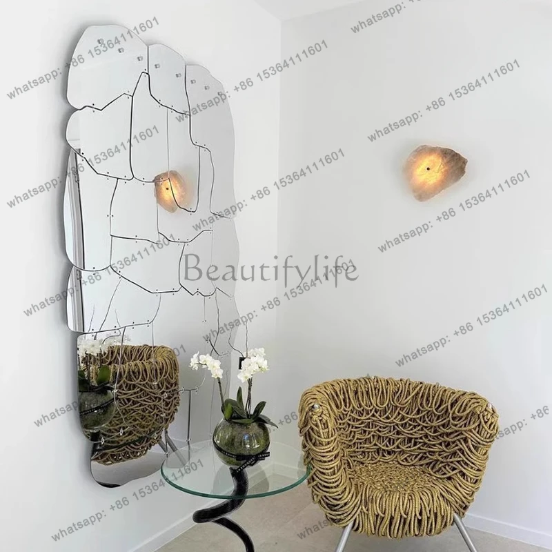 Design Abnormity Mirror European Metal Dressing Funky Minimalist Mirror Decoration Aesthetic Art Spiegel Wand Home Products